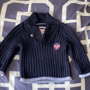 Navy Jacadi Paris kids sweater size 12m worn once